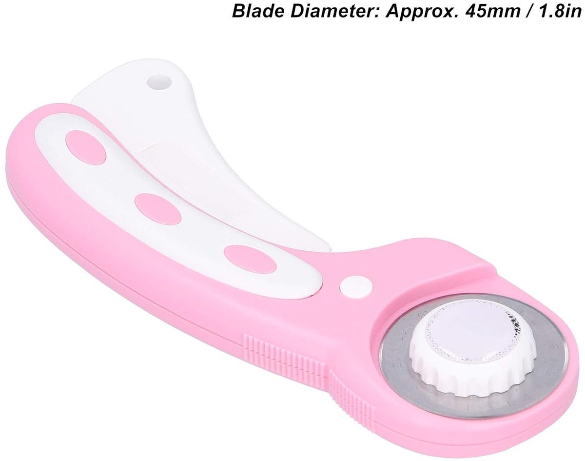 Professional Rotary Cutter - Luxury High Quality Tailor's Scissors - Fabric Scissors - Leather Cutter - Cutter - Fabric Cutter - Rotary Blade - for cutting fabric / leather / plastic / paper - fabric pink