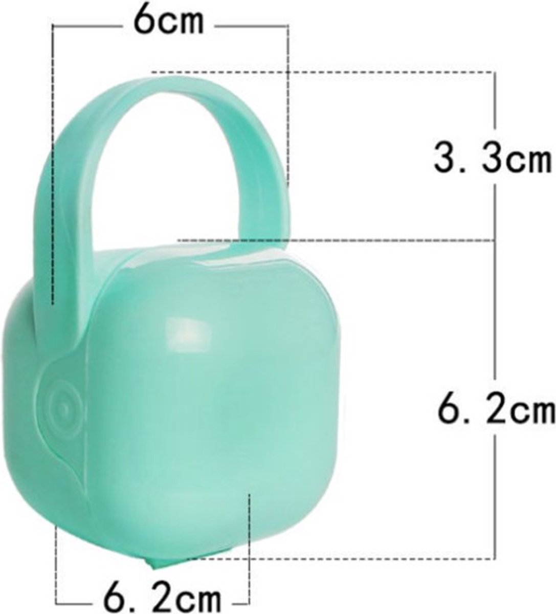Pacifier Storage Container - Pacifier Box - Easy to Take Anywhere - Pacifier Carrier Bag - Pacifier Storage Box - Pacifier Storage Boxes - Green+Pink - 2 Pieces