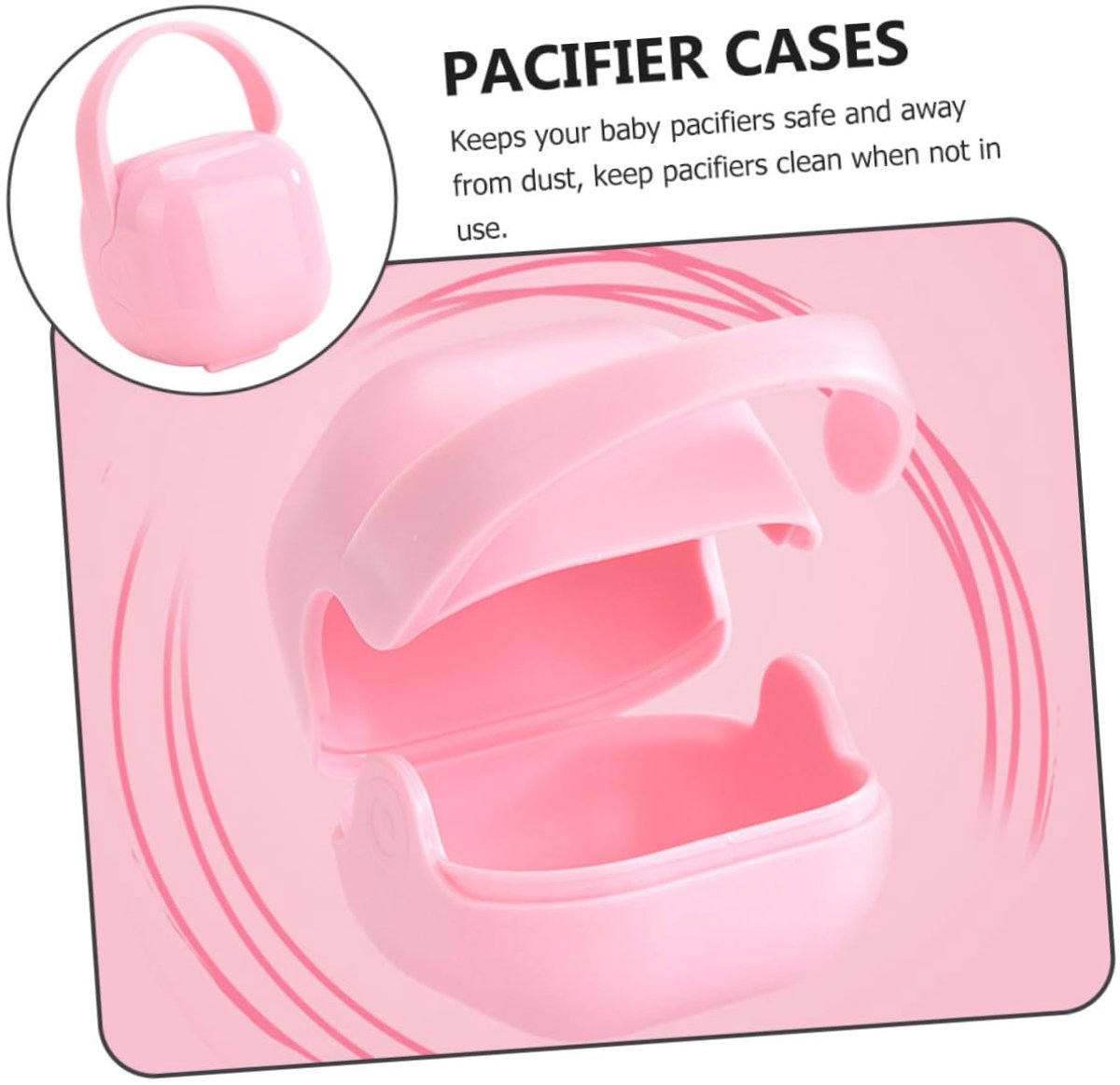Pacifier Storage Container - Pacifier Box - Easy to Take Anywhere - Pacifier Carrier Bag - Pacifier Storage Box - Pacifier Storage Boxes - Green+Pink - 2 Pieces