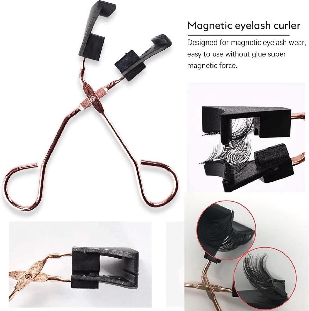 Magnetic False Eyelashes - False Eyelashes - With Clip - Reusable Magnetic Eyelash Set - False Eyelashes - Eye Makeup Lashes - 3D Magnetic Eyelashes - Long-lasting/Reusable - Magnetic Eyelashes - Natural Look - No Glue - Eyelash Extensions