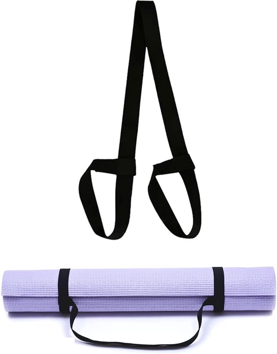 Yoga Strap - Yoga Belt - Yoga Strap - Carrying Strap - Strap For Yoga Mat - Yoga Mat Carrying Strap - Strap For Yoga Mat - For Extra Thick Mat -Workout Gear - For All Mats - Adjustable - Black