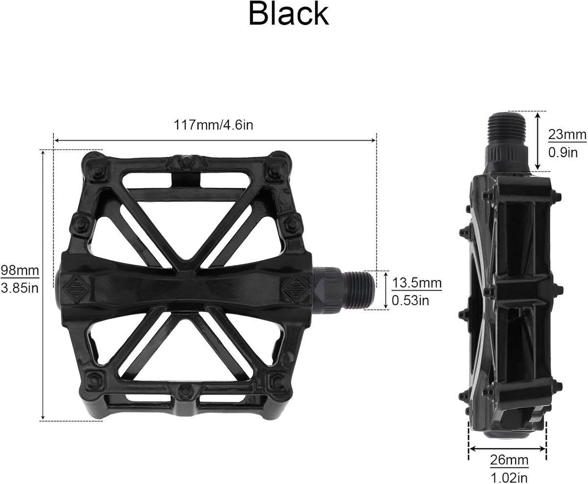 Bicycle Pedals - 1 Pair - Professional Anti-Slip Bicycle Pedals - Ergonomic and Comfortable Bicycle Pedals - Outdoor Sports - Practical - Universal - Ideal for Bicycles / Road Bikes / Travel / Camping / Everyday Cyclists / Cycling Enthusiasts