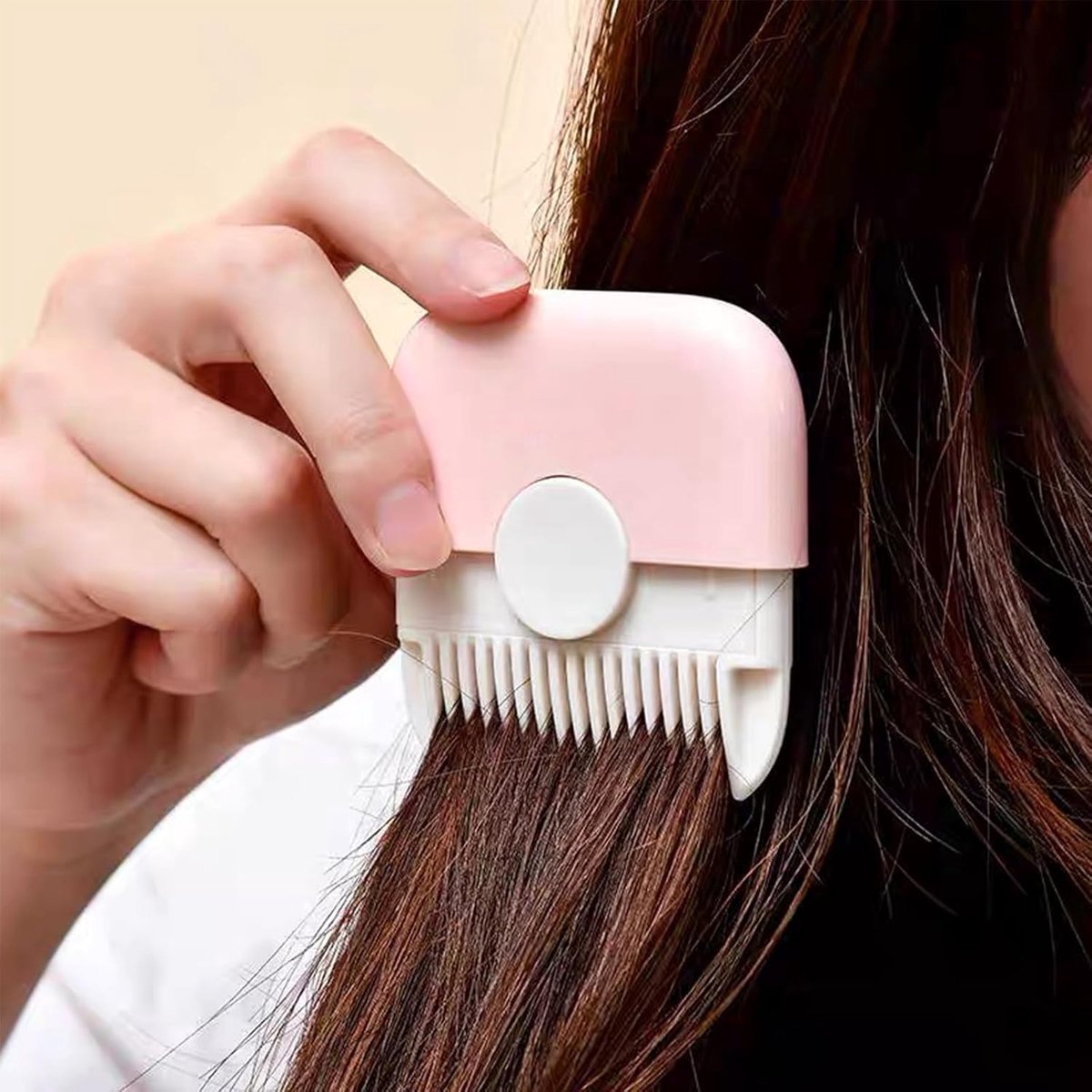 Split End Trimmer - Split End Remover - 2-In-1 Hair Clipper - Hair Clipper - Hair Clipper - Hair Trimmer - Hair Remover - Hair Styling Devices - For Head Hair - For Men and Women - Mini - Portable - Pink