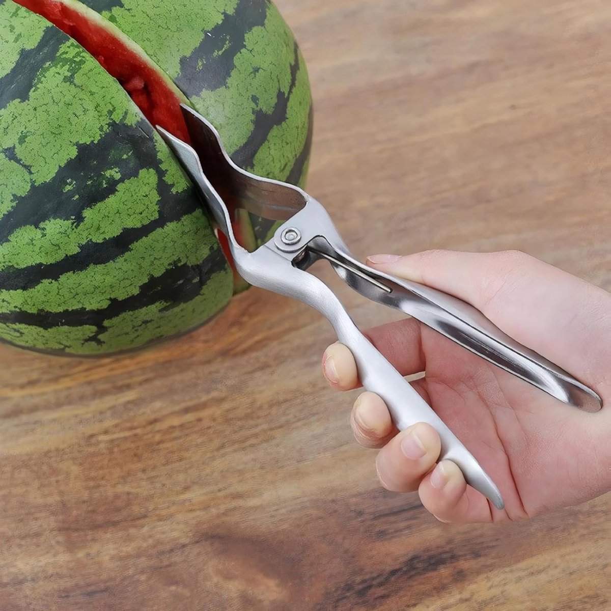Peeler - Multifunctional - for Fruit - for quick peeling - Save time and effort - Durian Opener Tool - Watermelon Opener - Durian Peel Breaking Tool - Anti-rust stainless steel - for household use melon - silver