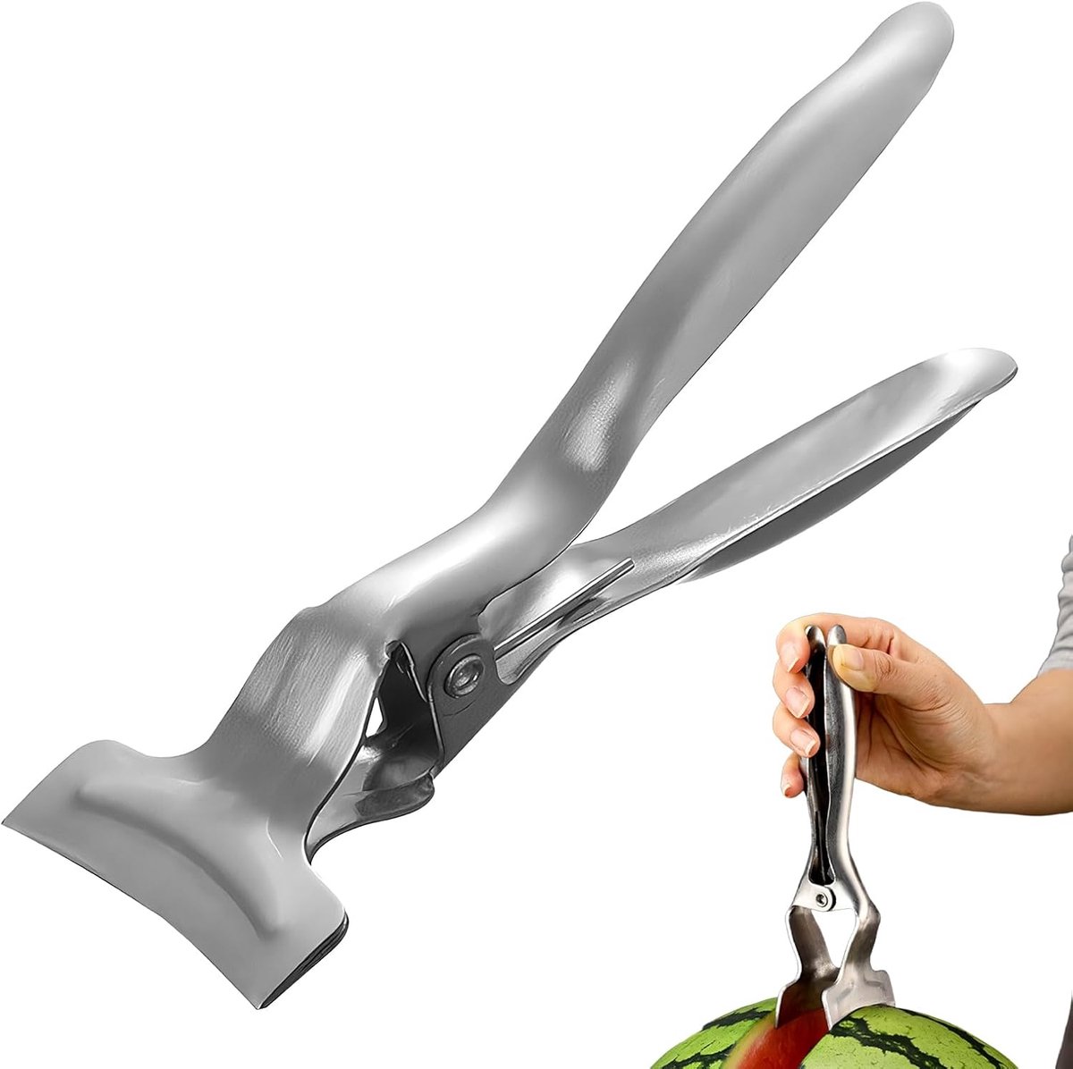Peeler - Multifunctional - for Fruit - for quick peeling - Save time and effort - Durian Opener Tool - Watermelon Opener - Durian Peel Breaking Tool - Anti-rust stainless steel - for household use melon - silver