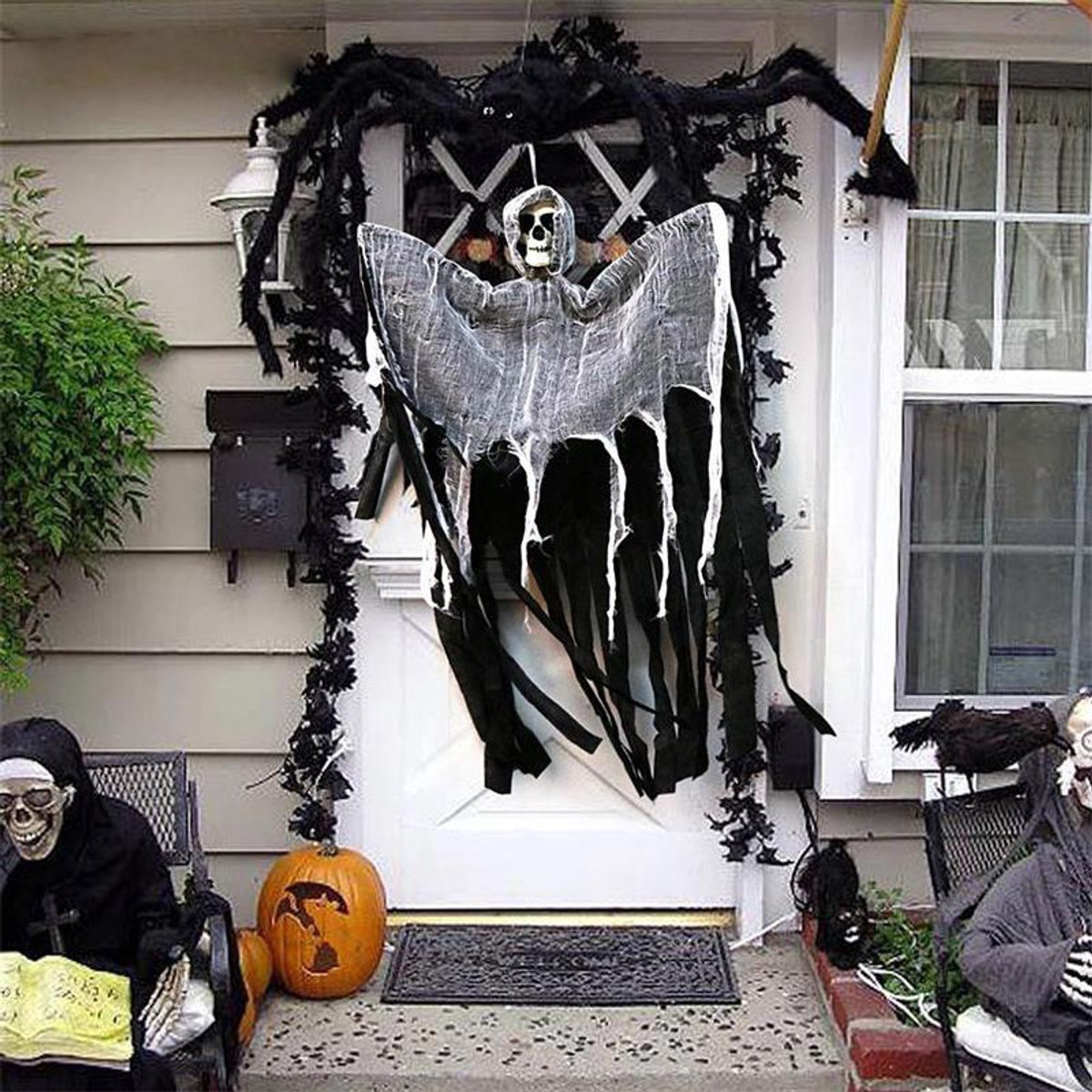 Halloween - decoration - Hanging Skeleton - Hanging Skeletons - Scary Creepy Skeletons - Halloween decoration - Horror Decoration for Haunted House - Haunted House - Reusable Halloween Skeleton - 1 piece - Suitable for festivals / parties / Halloween