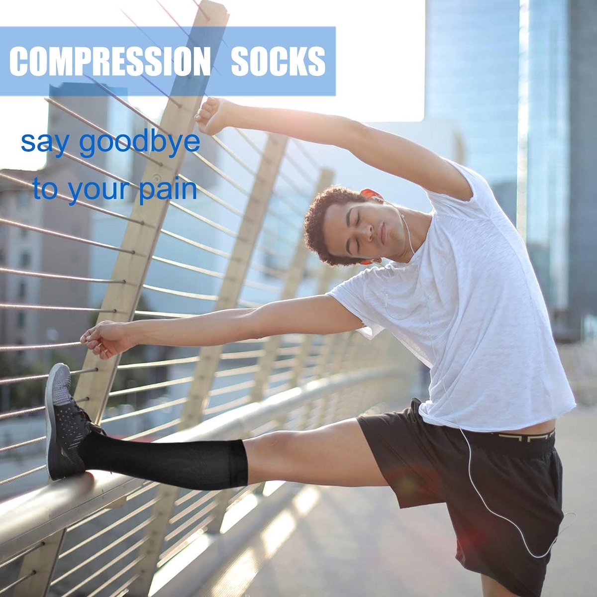 Pairs of Compression Socks for Men and Women - Running Socks - Support Socks - Compression Socks - Best Support for Nurses, Running, Cycling - Sports Socks - Compression Socks - Size 40-46