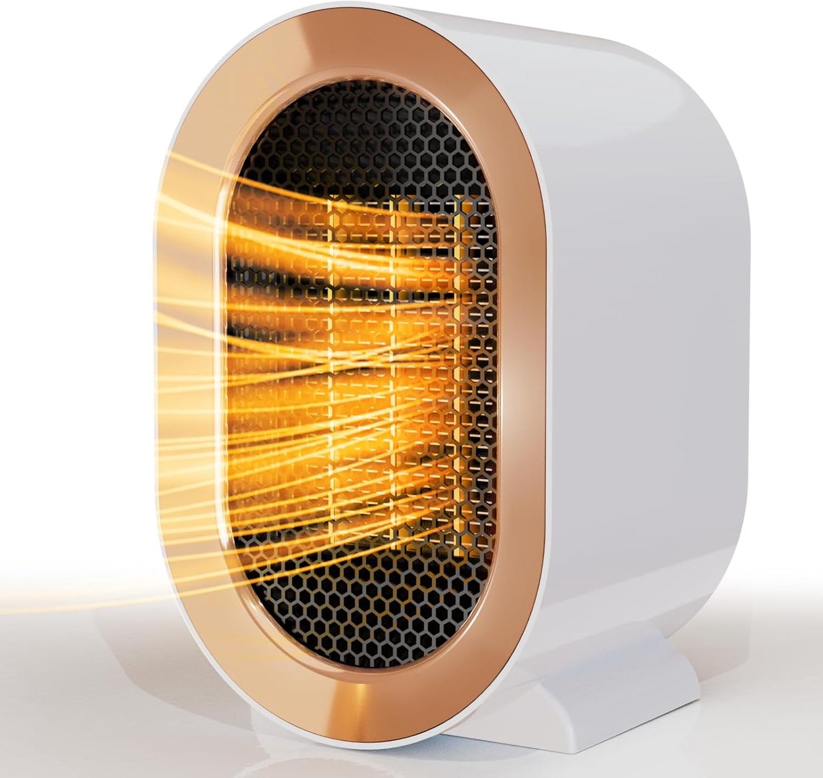 Electric Heater - Indoor Electric Heating - Fan Heater - 800W or 1200W - Heater - Socket - Portable Indoor Heaters - With Adjustable, Overheating Protection, Shut-off Upon Discharge - White