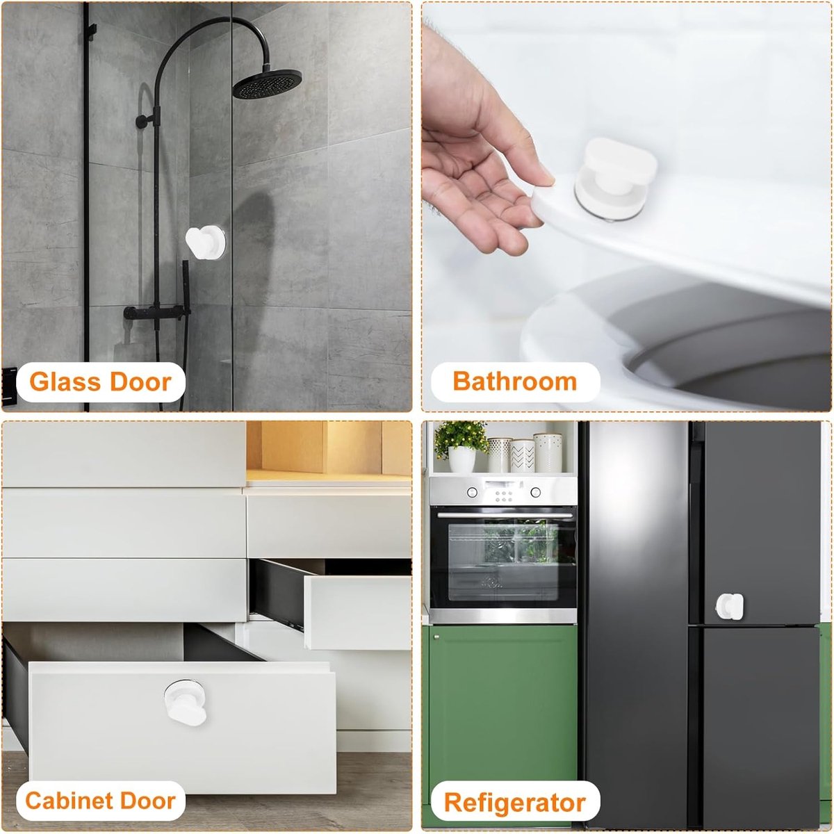pieces - Door handle - Suction cup door grip - Suction cup handle - suction cup glass mirror door handle - suction cup handles for sliding doors - shower door handle - self-adhesive push-pull armrest - cabinet handles - for window, cabinet, toilet -