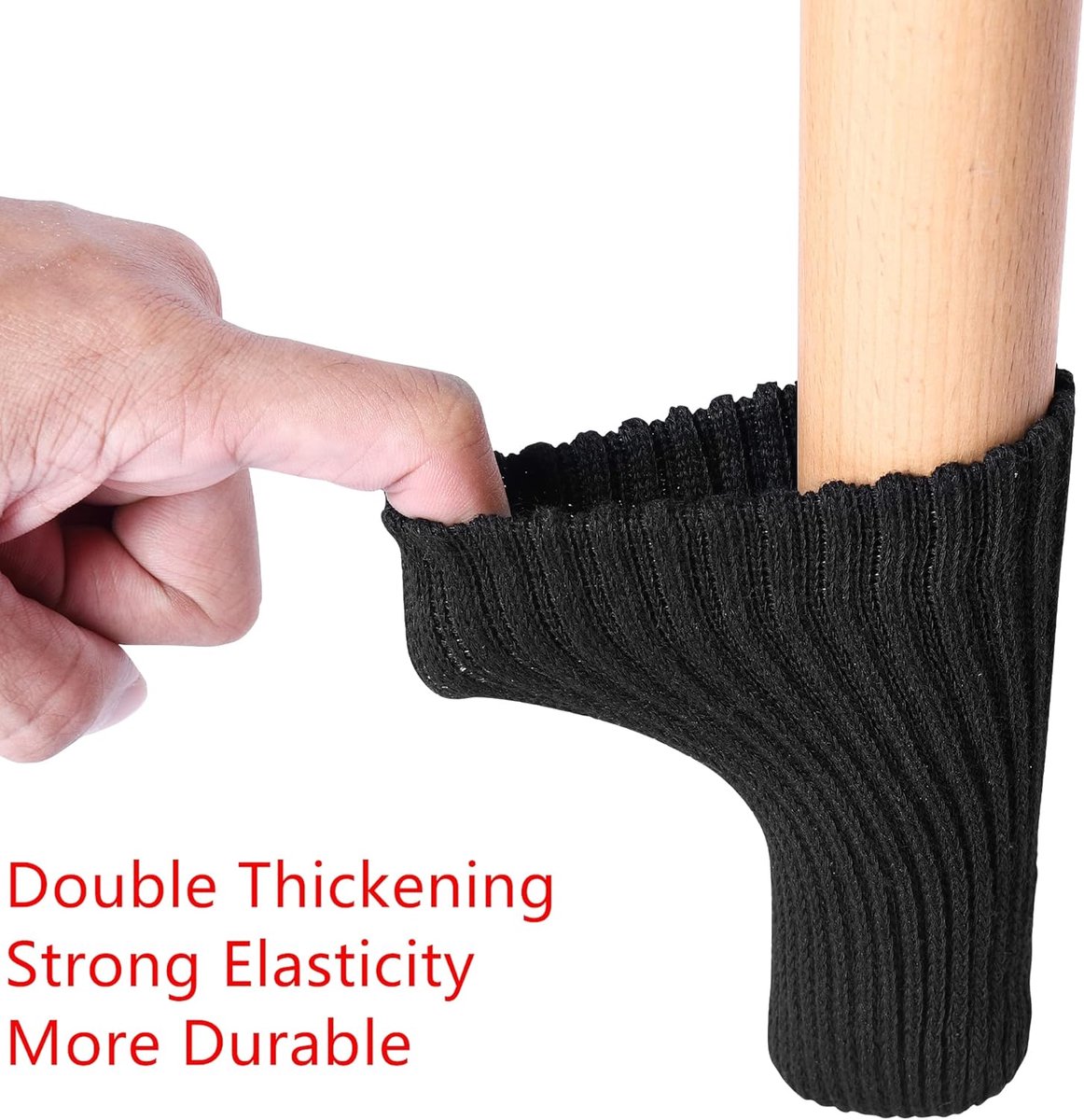 24 pieces furniture leg socks - Chair socks - black furniture socks - chair leg floor protectors - Chair Leg Felt Pads - high elastic chair leg covers furniture caps set - easy to move and reduce noise - Furniture Leg - Anti-slip mat