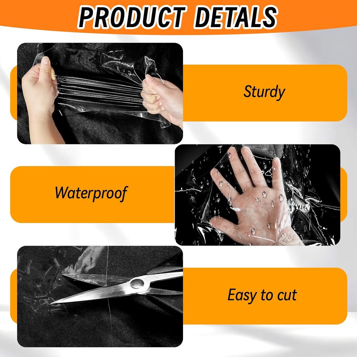 Window Film - Thermal Insulation for Windows - Window Film Insulation Sealing Set - Winter Window Insulation Set - Window Insulation Film - Winter Insulation Window Covering Set - Self-Adhesive - with Velcro - for windows and skylights - transparent