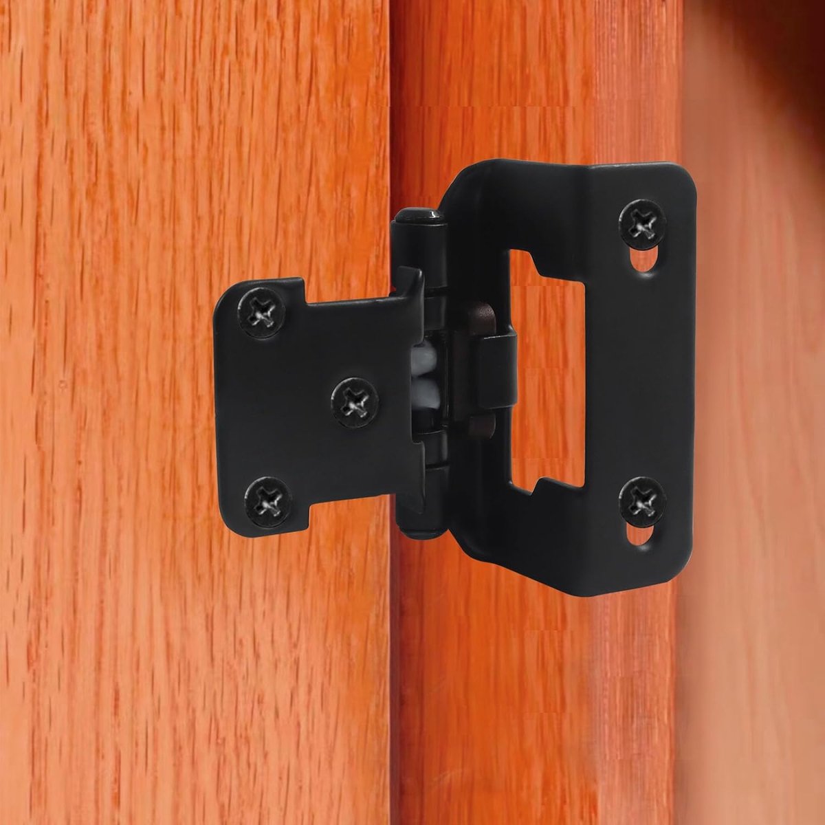 pieces - Hinges - Kitchen cabinet hinges - Cabinet door hinges - Furniture hinges - Flap hinge - Interior door hinges - surface-mounted hinges for kitchen cabinets - semi-concealed cabinet hinges - with screws - for cabinet doors, cabinets - black