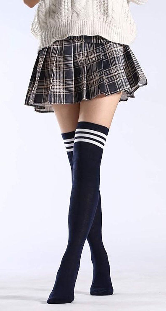 women's knee socks - 3 Pairs - Knee socks - knee socks for women - overknee socks - Sexy socks - girls' knee socks - striped socks - Black/Red/Blue