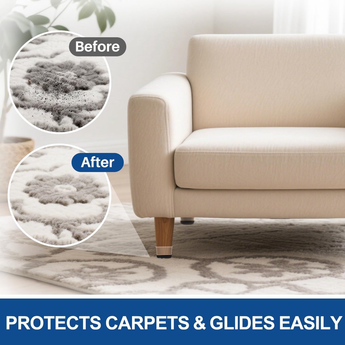 28 Pieces Chair Leg Protectors - Silicone Protective Caps - Chair Leg Protectors - Round Medium Silicone Chair Cushion - Anti-Scratch Felt - Furniture Cushions - Chair Leg Protectors - Carpet Chair Leg Cushions (fit: 20.1-30 mm) - Floor Protection -