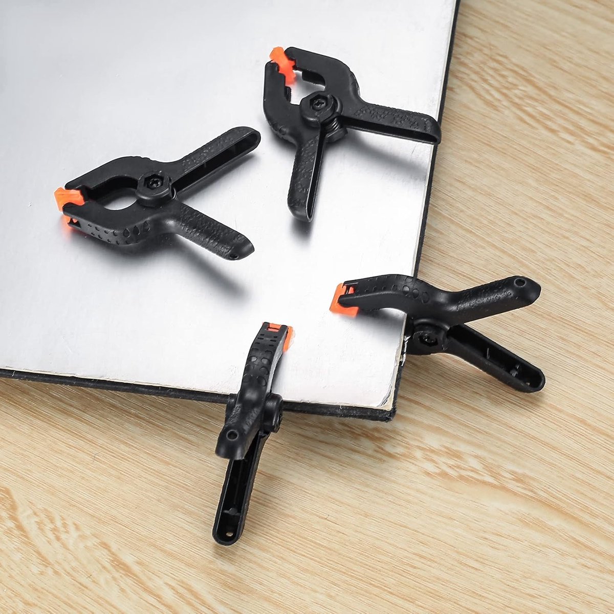 20 Pieces Tarpaulin Clamps - Spring Clamps - 2 inch Clamps - Clamp for Woodworking and Photo Studio - Market Clamp - Extra Strong - Tarpaulin Clamps - Black Hobby Glue Clamps - Plastic - Market Stall/Tarpaulin/DIY