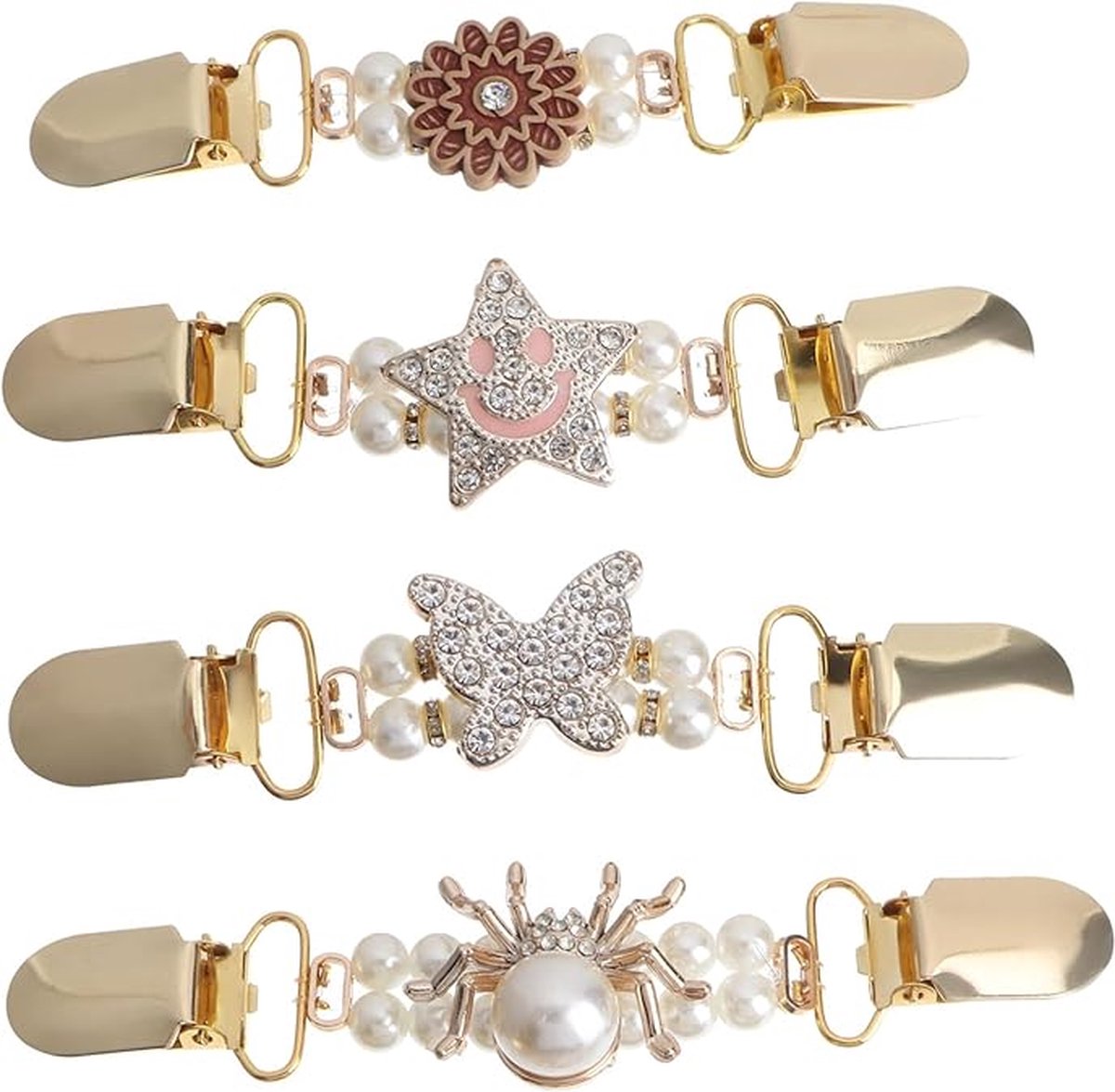 4 pieces - Cardigan clasp - Brooch clip - Women's cardigan clip - Cardigan clasp - Clothes clip - Cardigan clips - Cardigan pin - Cardigan clip - Non-slip fixed buckle - for dresses, shirts, sweaters, jackets