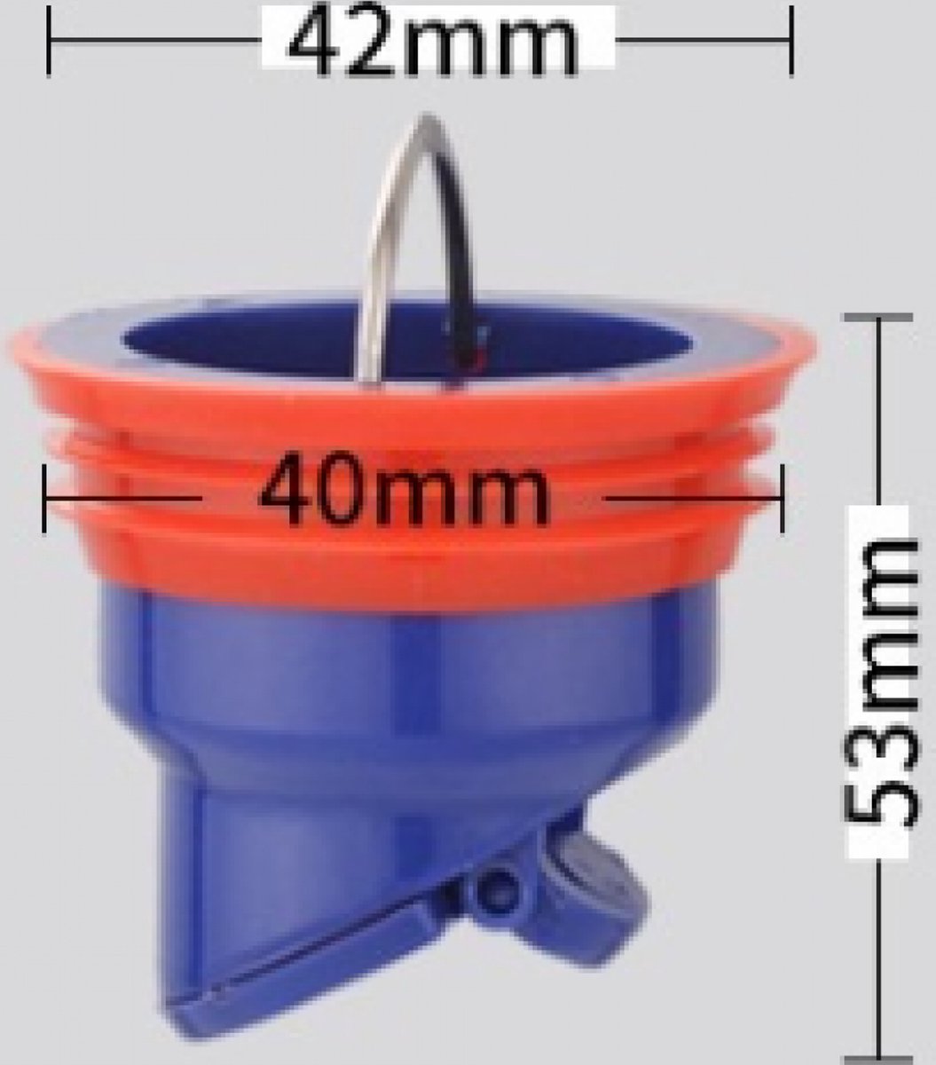 Anti-Odor Floor Drain Core - Floor Drain Core - Universal Drain Set - Floor Drain - Floor Drain Odor Trap - Suitable for all openings 35-52 mm - Drain Non-Return Valve - Blue - ABS