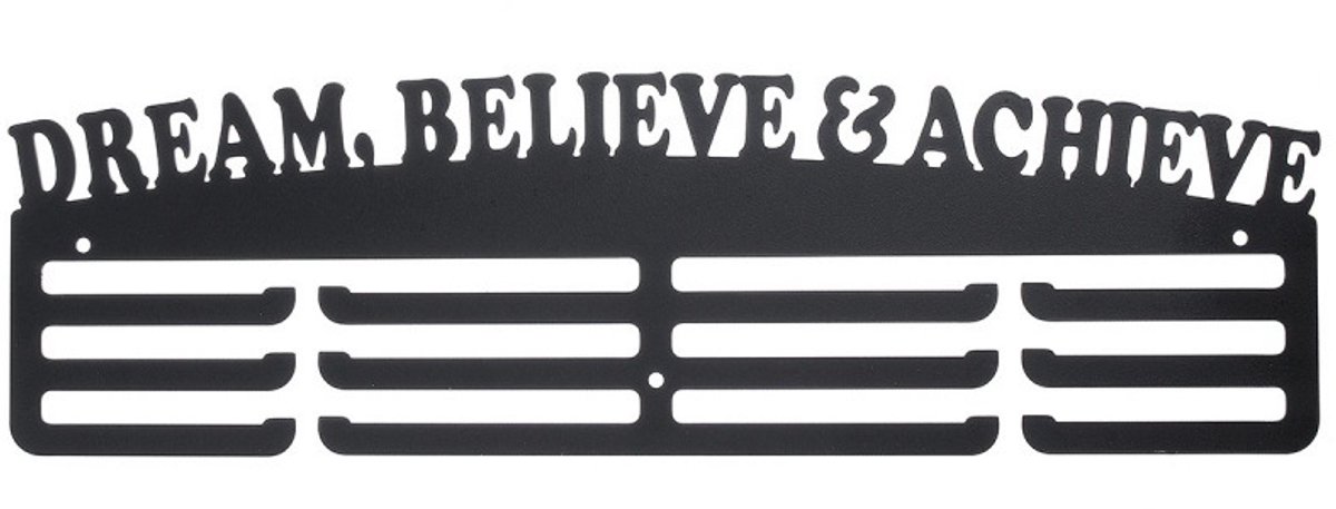 Medal hanger - Medal holder - Medal hanging - Medal holder - Hanging hooks - Medal rack - black - 36*11.5cm - metal - wall decoration