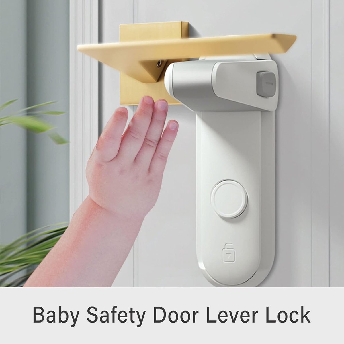 2 Pieces - Door lock - Door handle locks for childproof & pet-proof - Door handle locks for toddlers - Baby safety locks for toddlers