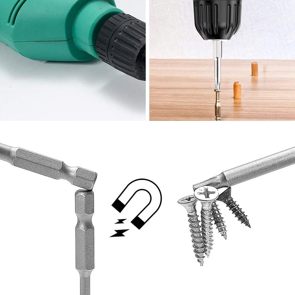 11 pieces - Screwdriver bits - Screwdriver bit set - Long Torx screwdriver set - Hollow Torx bit set - S2 steel - with security head - hexagon shaft - 100mm - T6 T7 T8 T9 T10 T15 T20 T25 T27 T30 T40