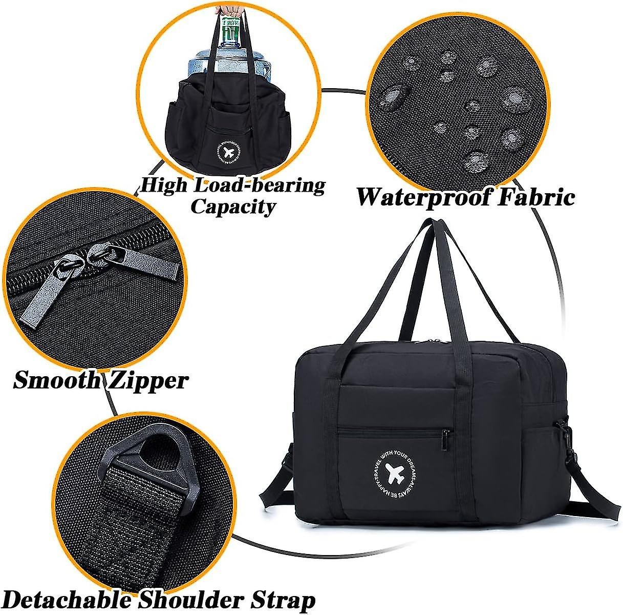 Cabin Bag 40x20x25cm for Ryanair Approved Size Foldable Bag Travel Bag Under Seat Luggage Holder-Xin