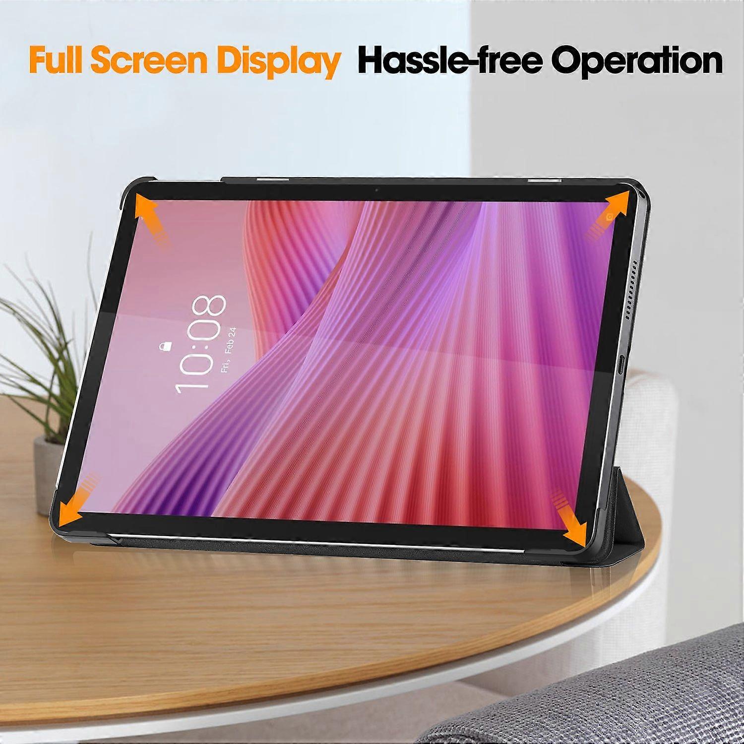 Lenovo Tab TB311FU Compatible Anti-Drop Leather Stand Case Multicolor Black
