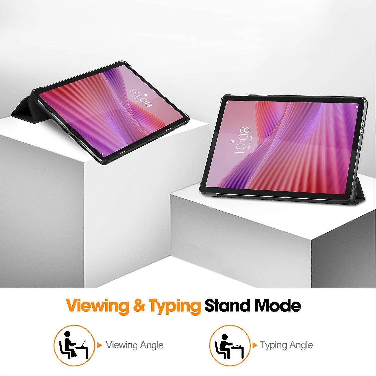Lenovo Tab TB311FU Compatible Anti-Drop Leather Stand Case Multicolor Black