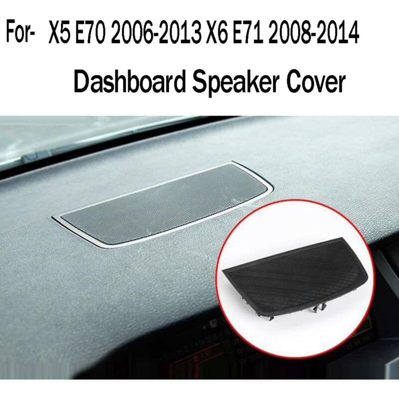 Speaker Grille Compatible with BMW X5 E70 2006-2013 X6 E71 2008-2014 Black Plastic 220 x 121mm