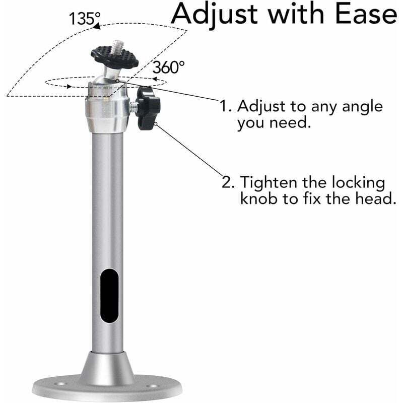 Projector Ceiling Mount for Mini Projector - Compatible with 3kg Load, 360° Rotation, 90° Tilt, Aluminum Ceiling and Wall Mount