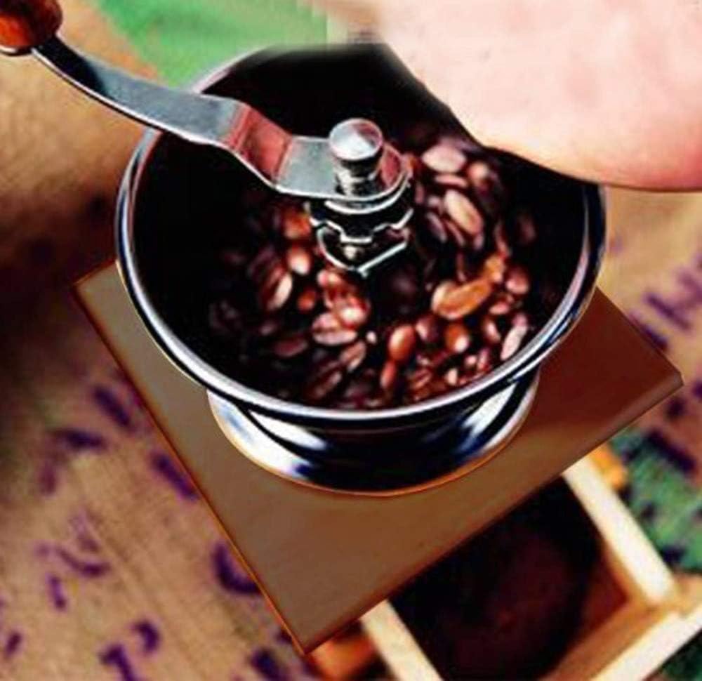 Retro Wooden Coffee Grinder Hand-Cranked Ceramic Burr Compatible with Braun Oral-B Philips