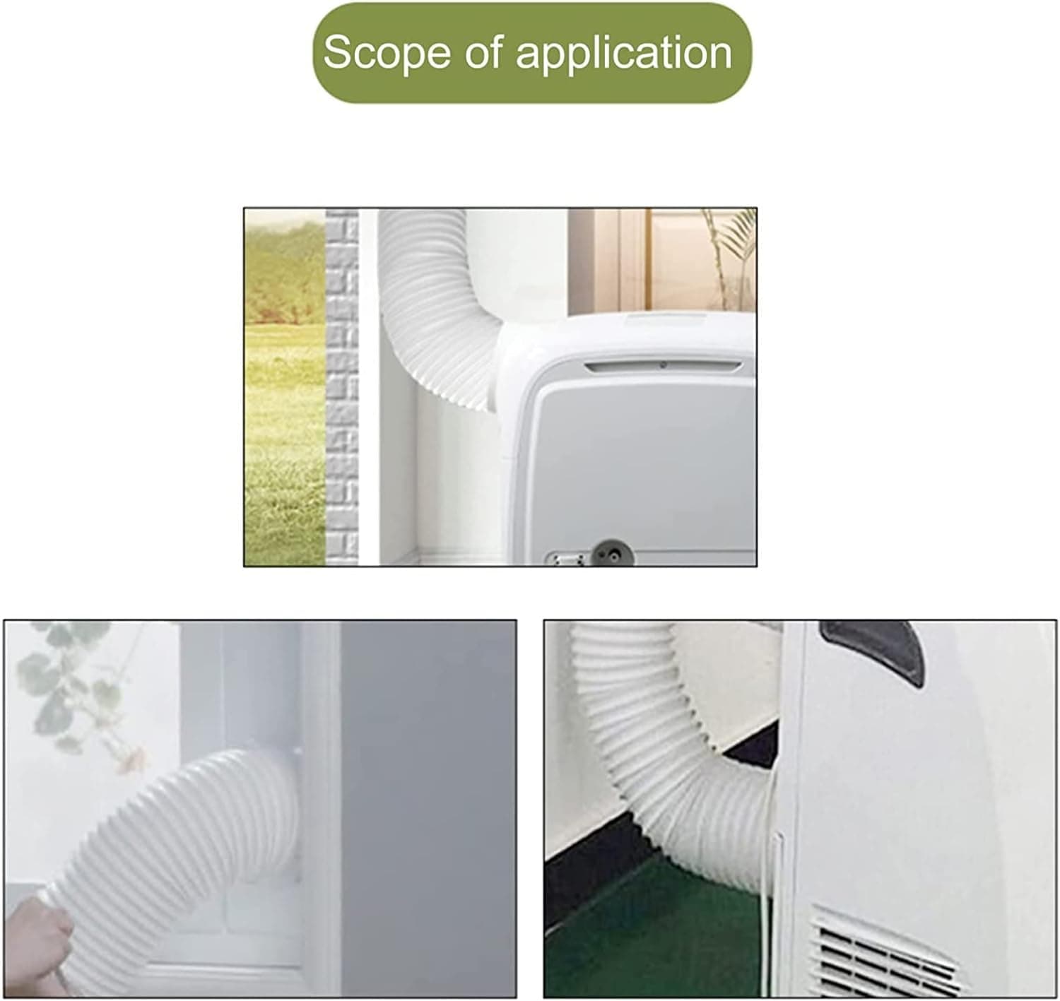 Air Conditioner Hose Connector ABS Adjustable Exhaust Duct Interface Fitting Adapter for Midea 1.5P Mobile Air Conditioner