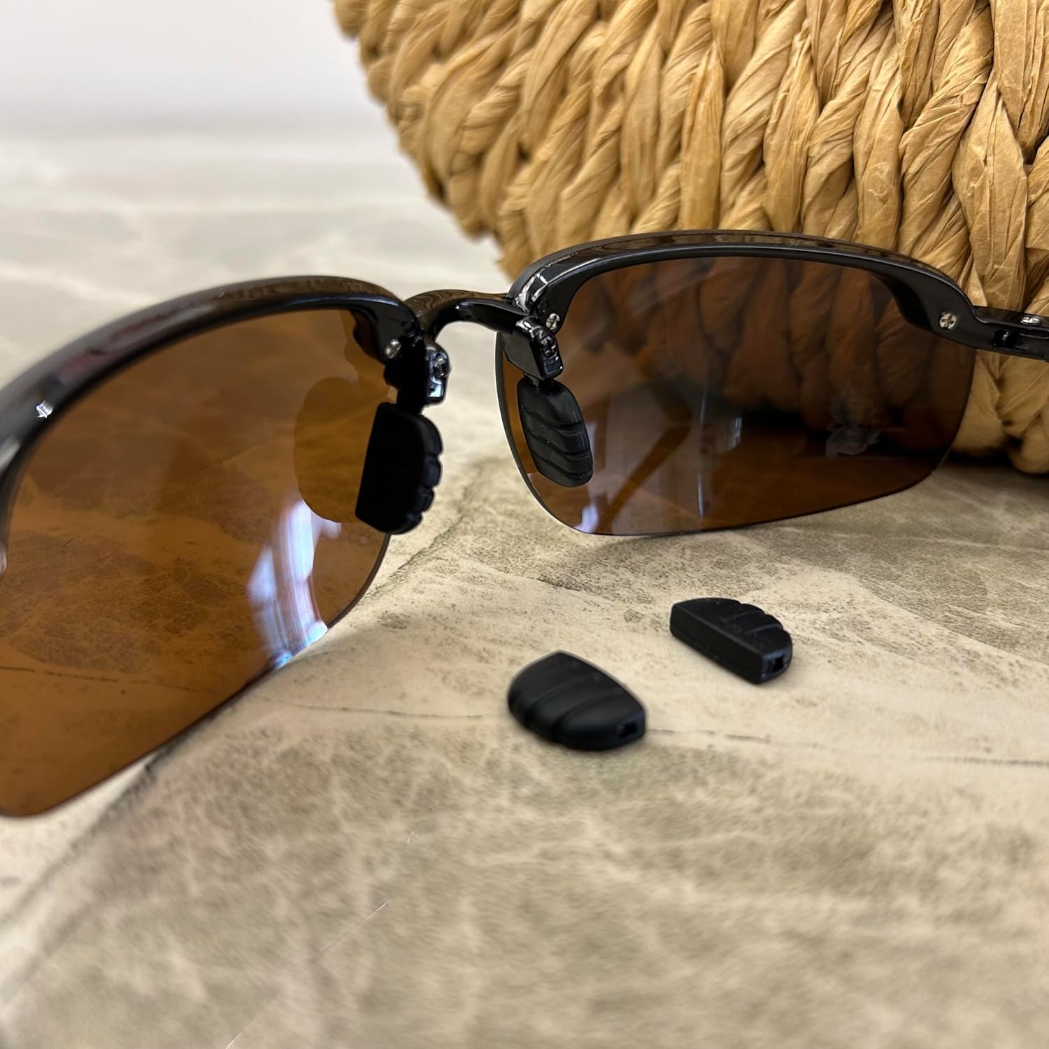 2Pair Maui Jim Sunglasses Nose Pads Replacement Martini Sport Sunglasses Nose Pads,Silicone Push on Nose Pads Eyeglasses Accessories