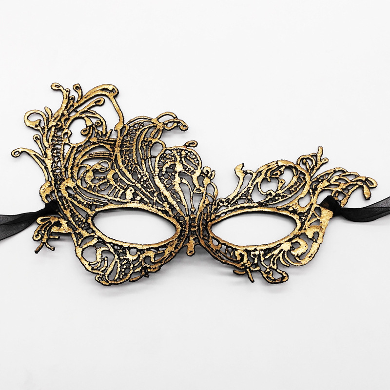 Venetian Masquerade Mask for Women Elegant Lace Halloween Mardi Gras Party Gold Silver Black