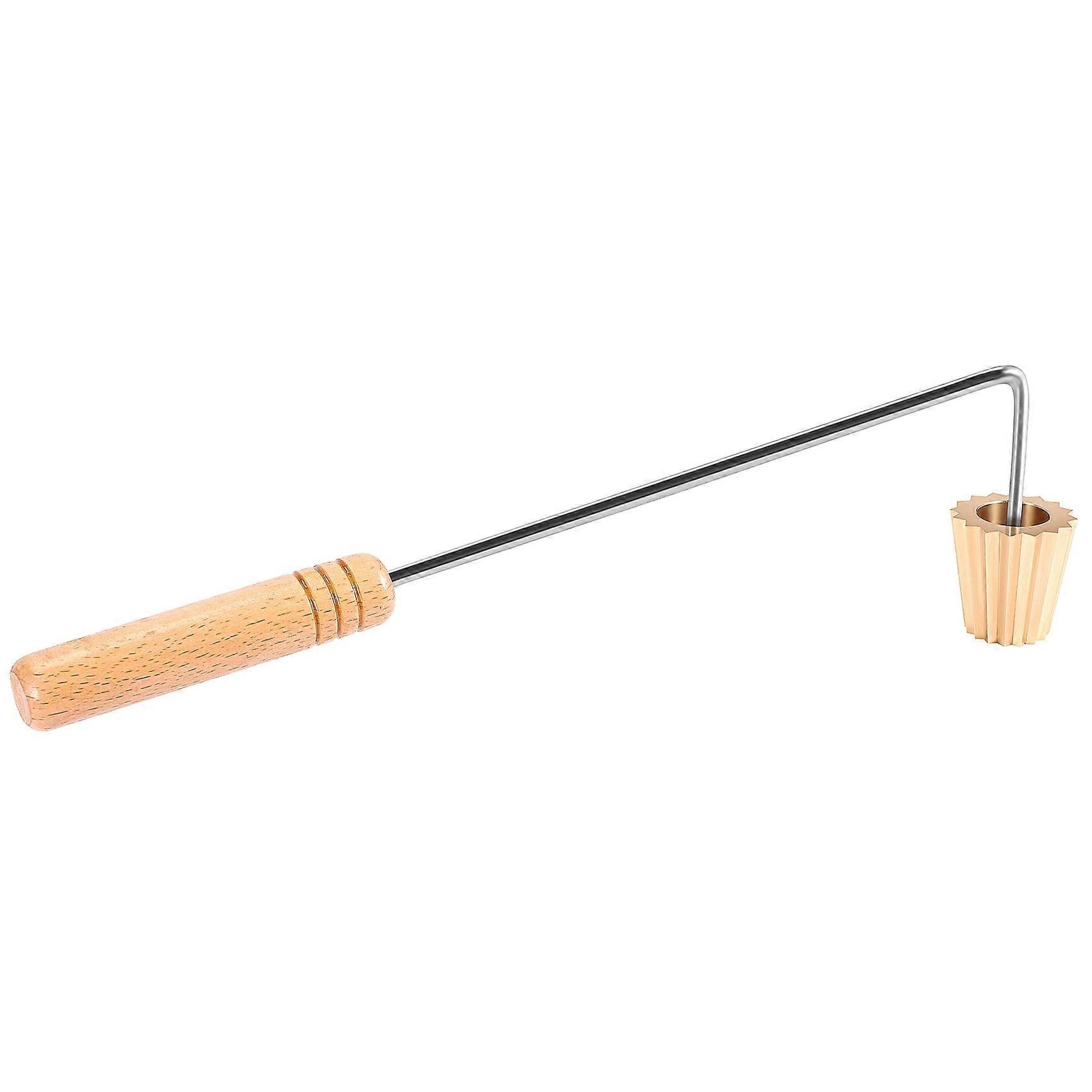 Pie Tee Maker Copper Stainless Steel Wood Comfortable Handle Gold 32.5x11cm