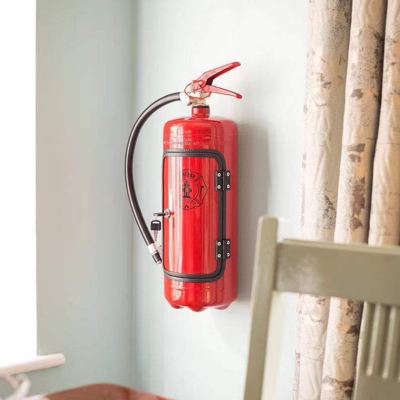 Red Wine Cabinet Minibar with Fire Extinguisher Gift for Men