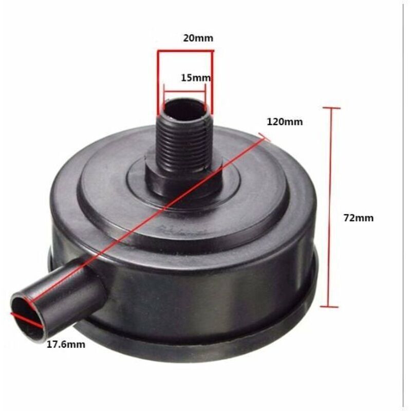 Air Filter Compressor Filtration Silencer 20mm Male Connector Black, DEBUNS