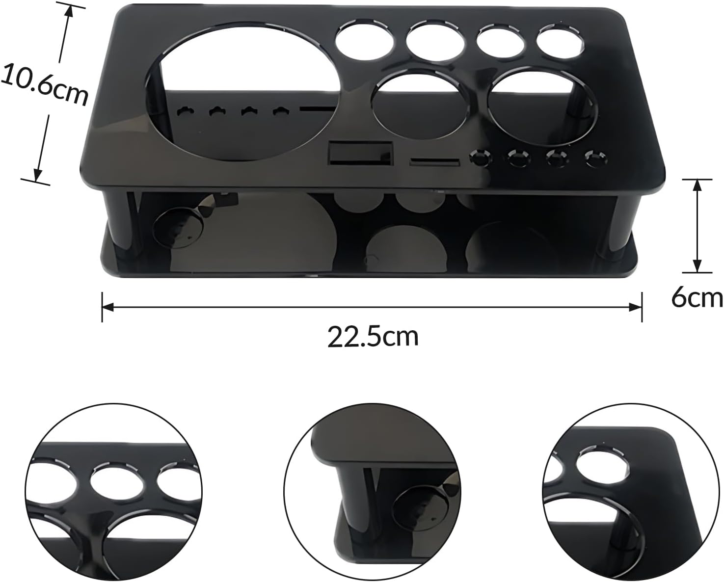 Professional Cocktail Shaker Stand, Bartender Kits Storage Stand, Bartending Tool Holder for Bar Cocktail, Black
