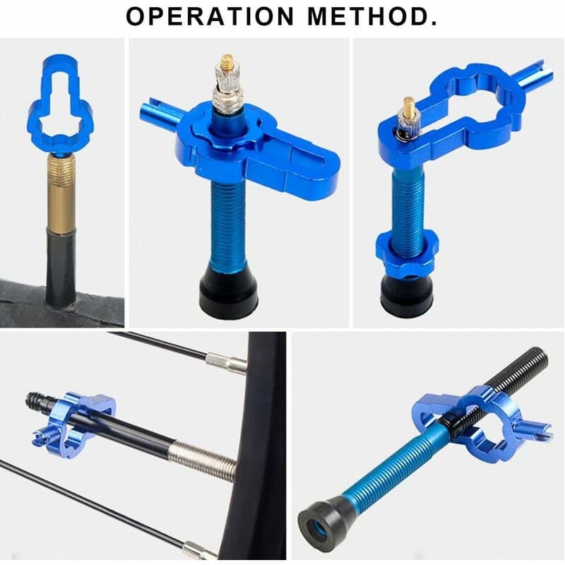 Bicycle Valve Removal Tool Tire Valve Repair and Core Removal Tool Aluminum Alloy Lightweight Portable