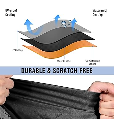 14-16ft Boat Cover Trailerable Marine Grade 600D Black