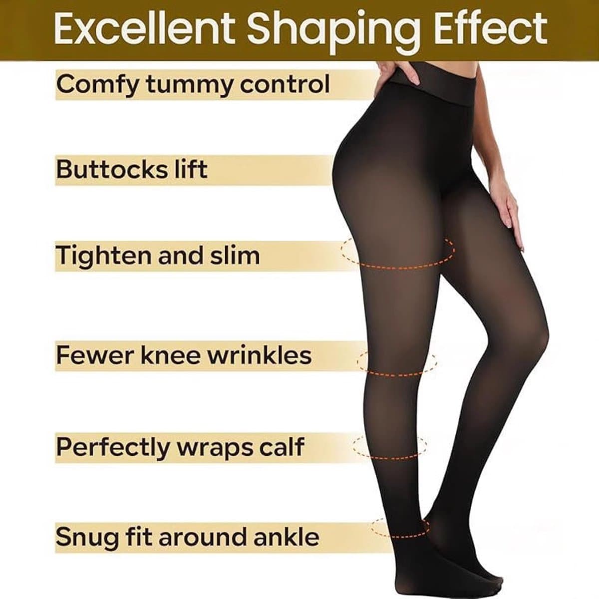 Women's Thermal Leggings 2-Pack Fleece Lining High-Waisted Lightweight Extra Thick Warm Size L