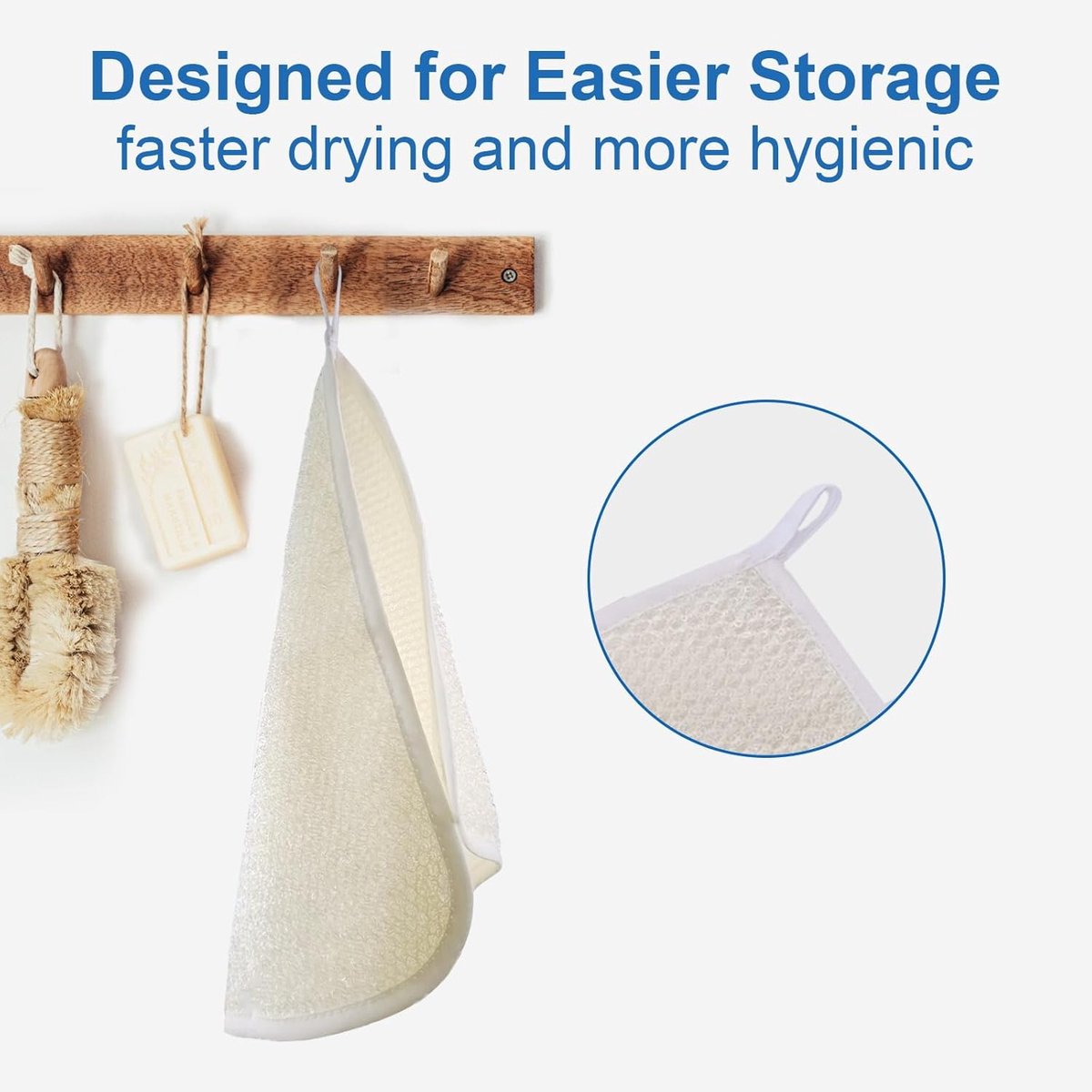 3-Piece - Exfoliating Towel - Exfoliating Towel for Body and Face - Bath Towel - Double-Sided Exfoliating Bath Towel - Facial Washcloth - Nylon - Scrub Towel