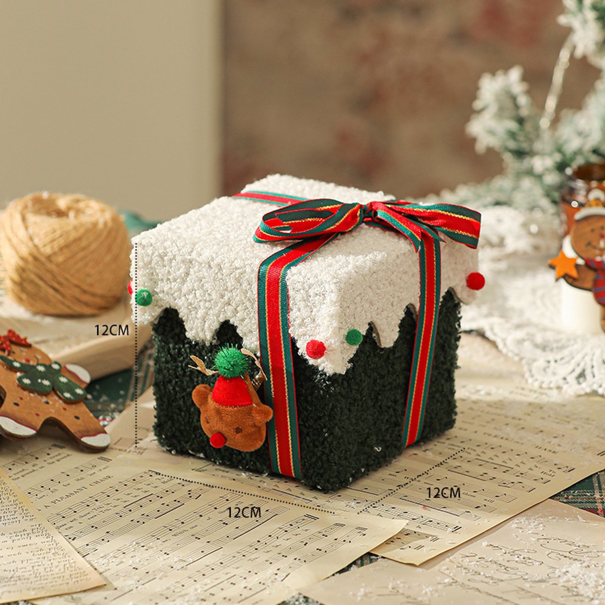 Gift Boxes - Packaging Boxes - Gift Boxes with Lids - Gift Boxes with Colorful Ribbons - Velvet Gift Boxes - Gift Boxes for Storage - Empty Gift Boxes - Home Decoration (Style B)
