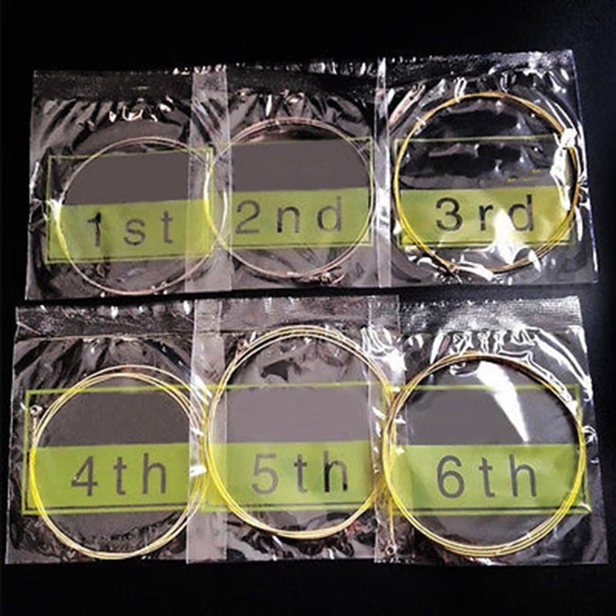 Guitar Strings 6 Strings Rust Resistant Durable Clear Tone Folk Guitar Steel Strings