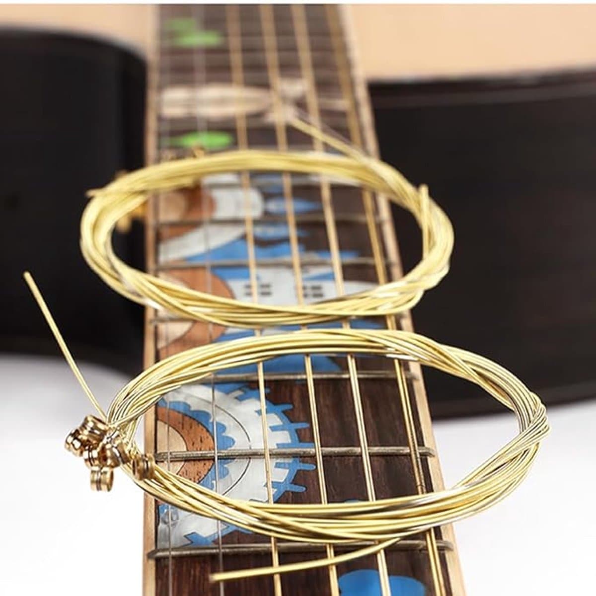 Guitar Strings 6 Strings Rust Resistant Durable Clear Tone Folk Guitar Steel Strings
