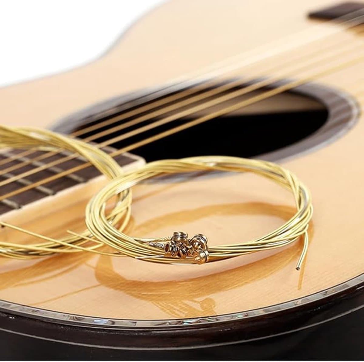 Guitar Strings 6 Strings Rust Resistant Durable Clear Tone Folk Guitar Steel Strings