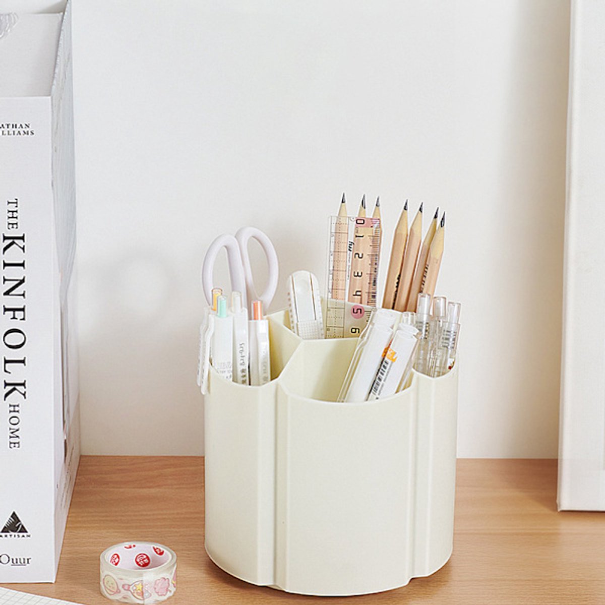 Desk Organizer with Pencil Holder - Office Supply Box - Pen and School Supplies Organizer - Colored Pencils - Brushes - Teacher Gift - Back to School Gift