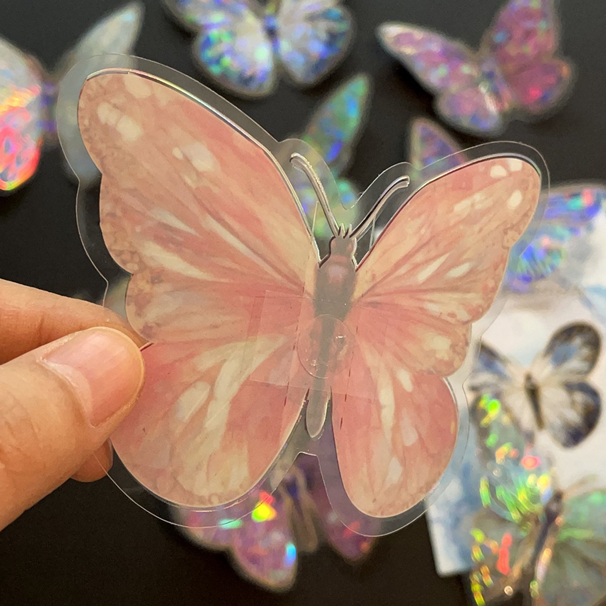 Stickers - Butterfly Wall Stickers - DIY Wall Stickers - Creative Bedroom Supplies - Beautiful 3D Decorations - Interior Decoration - Interior Decoration - Suitable for creating everyday surprises and party decorations (Blue，10 stickers)