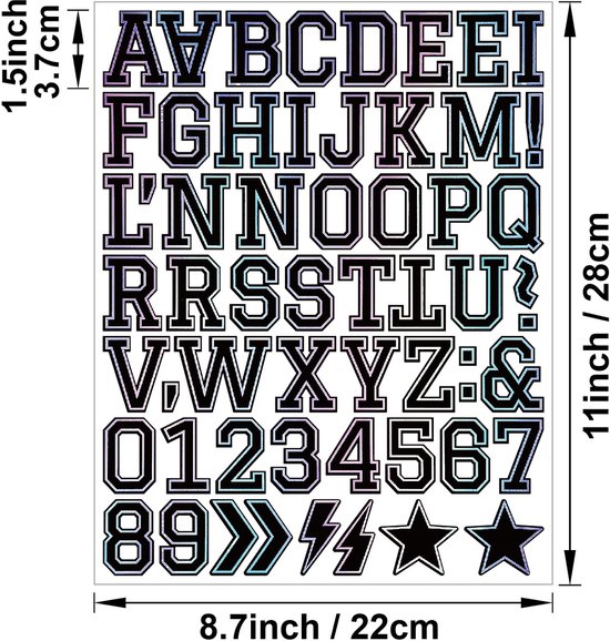 Letter stickers - 10-sheet vinyl letter stickers - 1.5-inch self-adhesive alphabet and number stickers - waterproof - suitable for mailboxes, windows, doors, cars, boats, house numbers (Style A)