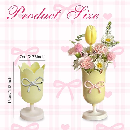 Tulip-shaped pen holder - pen rack - creative desk decoration - refined (Green)