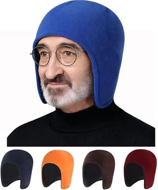 Winter Hat Thermal Windproof with Ear Flaps One Size Orange